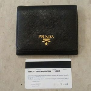 Prada Saffiano Metal Wallet